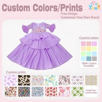 Robes de soirée maxi tutu élégantes pour filles Encanto Isabella Lavender, style princesse pour enfants avec décoration florale, styles personnalisés