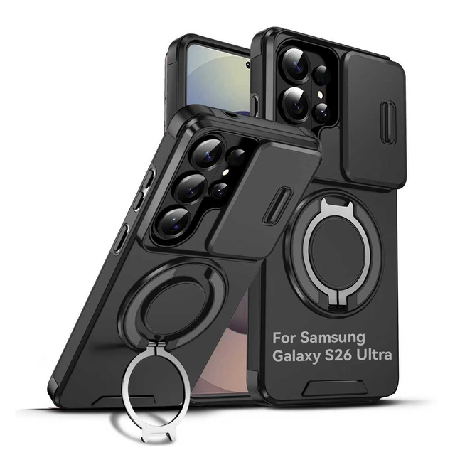 Hot Selling 360 Degree Rotating Ring Phone Cases for Samsung Galaxy S26 S25 S24 S23 S22 S21 Shock Camera Protection Back Cover