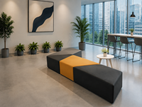 Canapé modulaire créatif à emboîtement, sièges légers pour espaces publics, ensemble de salon au design géométrique