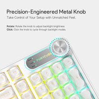 FURYCUBE IP98 Foundation Liquid PBT USB Desktop Ergonomic Membrane Wired Silent High-Aesthetic RGB Music Keyboard New