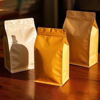 Meilleur Prix Classique Petit Sac en Papier Kraft Biodégradable de Qualité Alimentaire avec Fermeture Zip et Lamination Sécurisée pour Nouilles et Gelée 16*24+4cm