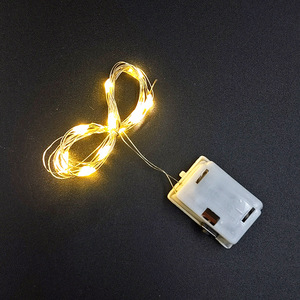 LED copper <b>wire</b> lights, button battery box lights, cake bouquet decorative light strings, adjustable flashing <b>flower</b> wreath - Product Image 2