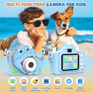 Kinderkamera-Spielzeug 3-8 Jahre HD-Video Dual-Objektiv Selfie-Kamera 2,0-Zoll-Bildschirm 32GB Tolles Weihnachts-Geburtstagsgeschenk für Jungen und Mädchen - Product Image 4
