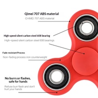 Fidget Spinner anti-stress camouflage en plastique électroplaqué, trois doigts, coloré, pour jeunes (7-14 ans), vente en gros