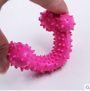 Toptan ucuz fiyat doğal kauçuk diş temiz TPR köpek çiğnemek oyuncak kemik - Product Image 6