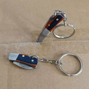 Couteau de camping pliable miniature léger en acier inoxydable avec poignée en bois pour déballer les colis - Product Image 3