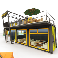 Café-bar-restaurant extérieur en conteneur de 40 pieds au design moderne
