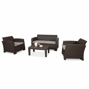 Canapés <span class=keywords><strong>de</strong></span> <span class=keywords><strong>jardin</strong></span> modernes à trois places <span class=keywords><strong>en</strong></span> polypropylène <span class=keywords><strong>moulé</strong></span> par injection, style rotin, sièges <span class=keywords><strong>en</strong></span> PP pour salon et hôtel - Product Image 3