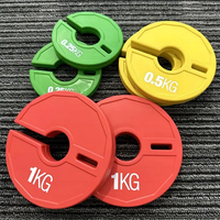 Tellus Small Barbell Add-On Gym Counter Weight Plaques de pare-chocs fractionnaires calibrées 0.25-1kg Plaque de changement d'entraînement en caoutchouc