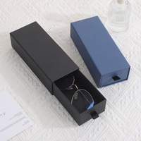 Boîte à lunettes personnalisée avec logo, emballage en papier, boîte à tiroir pour lunettes de soleil, étuis à lunettes, noir, rose, blanc, marine, vente en gros, boîte cadeau