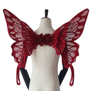 Alas de Hada de Encaje Coloridas y a la Moda, Alas de Mariposa para Bebé con Bordado de Flores para Halloween y Navidad - Product Image 1