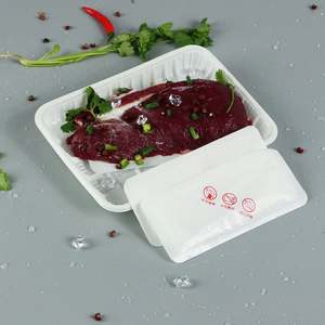 Tampon absorbant en polymère super absorbant pour plateau, tampon absorbant de sang en gros pour emballage de viande, 6000 pièces/carton, 140*70MM, 60ml/pièce, Blanc, Noir - Product Image 2