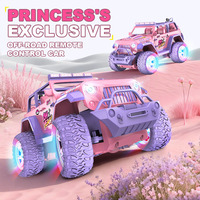 Coche Eléctrico Rosa con Función de Pulverización, Luces 24G, Capacidad de Escalada Todoterreno y Evitación de Obstáculos, Modelo Superventas en TikTok