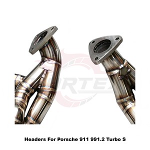 Colectores de escape de acero inoxidable Vortex Performance para Porsche 911 991.2 Turbo S, actualización de rendimiento para carreras. - Product Image 6