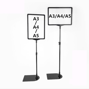 Verstellbarer, tragbarer, leichter Bodenständer für Poster, Tischaufsteller mit Höhenverstellung für Preisschilder im Einzelhandel, ideal für Supermarkt-Aktionen - Product Image 5