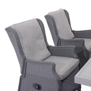 Juegos de jardín al aire libre <span class=keywords><strong>MIA</strong></span> Mimbre 6 piezas Muebles de patio al aire libre Juego de comedor cuadrado - Product Image 3