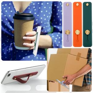 Phone <b>Holder</b> for <b>iphone</b> Mobile Phone <b>Holder</b> Stand Push Pull Universal Socket Plain Color Wrist Band Hand Finger Phone Grip Strap - Product Image 3