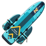 Fabricación Popular nuevo diseño estable inflable plegable E-fin Tabla de pesca Kayak con Motor