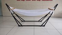 Support pliable d'hamac de tube en acier portatif de fer avec la moustiquaire pour le camping