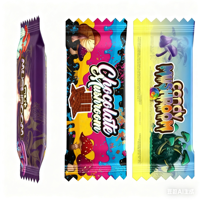 Sacs refermables personnalisés en aluminium laminé PE, résistants à l'humidité, de qualité alimentaire, pour barres de chocolat aux champignons