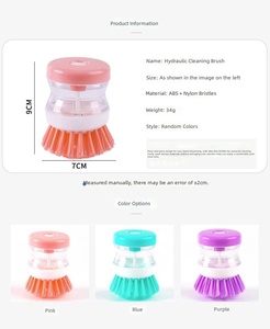 Kitchen Cleaning <b>Brush</b> <b>Vegetable</b> Washing <b>Brush</b> Bowl Rinse <b>Brush</b> Spunge <b>Brush</b> for Fruit and Pan Cleaning - Product Image 3