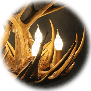 Nuovo 110v E14 industriale vintage lampada a sospensione loft retrò in resina lampada a sospensione <span class=keywords><strong>cucina</strong></span> da pranzo <span class=keywords><strong>marrone</strong></span> tradizionale antler lampadario - Product Image 5