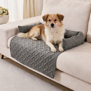 Ultrasonic <b>Sofa</b> Pet Cushion Pad Type Solid Color Polyester <b>Dog</b> <b>Bed</b> Cat Mat Pet Supplies - Product Image 1