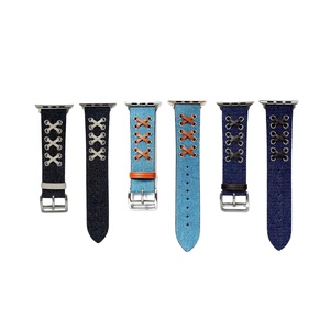 <span class=keywords><strong>Correa</strong></span> de cuero vaquero para <span class=keywords><strong>Apple</strong></span> <span class=keywords><strong>Watch</strong></span> Band Ultra 49 41 45mm banda de lujo 38 42mm <span class=keywords><strong>Correa</strong></span> IWatch Series 8 <span class=keywords><strong>7</strong></span> 6 SE pulsera de repuesto - Product Image 1