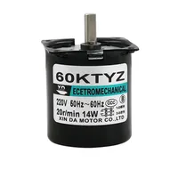 Moteur à arbre excentrique AC 60KTYZ 220V 110V 14W avec support, 2,5 tr/min-80 tr/min, aimant permanent, rotation CW/CCW