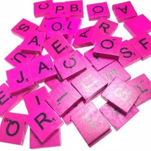 roseo color alphabet wood puzzle s crabble tile wooden alphabet letter upper case or lower case A to Z