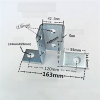 Plaque de connexion en acier profilé en C Shunlide pour support solaire photovoltaïque, accessoires d'installation de colonne fixe et de croisillon diagonal, standard