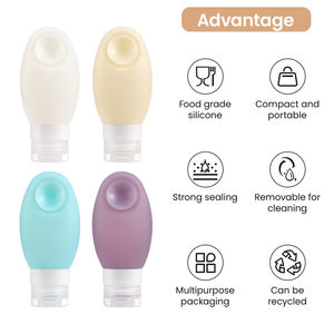 ชุดขวดซิลิโคนแบบนิ่มสำหรับเดินทาง 3 ชิ้น ขนาดใหญ่ 100 มล. ทนทาน ใช้งานสะดวก ปลอดสาร BPA 100% ได้รับการรับรองจากสายการบิน เหมาะสำหรับบรรจุของเหลวสำหรับเดินทางกลางแจ้ง - Product Image 2