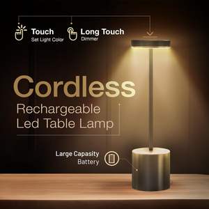 Lámpara de Mesa LED Inalámbrica al por Mayor, Lámpara de Escritorio Recargable Portátil, Lámpara de Cena Romántica Moderna de Lujo para Restaurante - Product Image 5