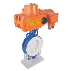 Válvula de Mariposa de Acero Inoxidable con Abrazadera de PTFE y Actuador Eléctrico Rotatorio para Aplicaciones de Agua - Product Image 3