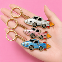 Porte-clés personnalisés en métal 3D, breloques de sac de dessin animé, porte-clés époxy à paillettes, porte-clés en émail dur pour voiture – Vente directe usine Chine