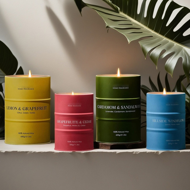 Personalized Holiday Fragrance Scented Candles Gift Set for Christmas Holiday Presents