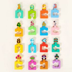 Rompecabezas de madera 3D para niños pequeños, 7 pulgadas, con bandeja, colores brillantes, clasificación de formas, rompecabezas de clavijas para niños de 3 a 5 años - Product Image 5