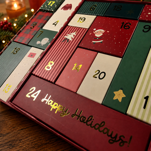 Caja de Calendario de Adviento de <span class=keywords><strong>24</strong></span> Días, Calendario de Adviento Rellenable, Calendario de Cuenta Regresiva para Navidad, Calendario de Adviento Personalizado Impreso al por Mayor - Product Image 5