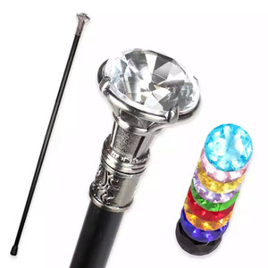 Canne de Luxe en Métal avec Sceptre Diamanté 93cm, Décoration de Fête en Alliage, Accessoire de Cosplay, Cadeau pour Gentleman - Product Image 3
