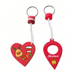 2024 Hot Sales <b>Customized</b> Cheap Festive Event Promotional Gifts EVA Foam Floating Christmas <b>Keychain</b> - Product Image 2