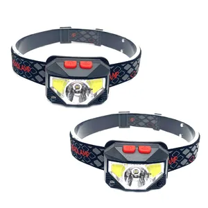 2 Pack Induction High Power ABS Sensor 200 LM 6 Modes Mining Headlamps Usb Rechargeable Headlamp Led