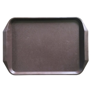 Top nouveau design noir en <span class=keywords><strong>plastique</strong></span> burger gâteau plateau alimentaire plateaux de service de restauration rapide - Product Image 1