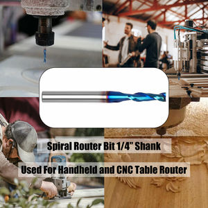 <span class=keywords><strong>Fraise</strong></span> CNC <span class=keywords><strong>Fraise</strong></span> en bout UpCut Spiral Router Bits Carbure 2 Flûte Lumineux 35 Angle d'Hélice Bois Plastique Coupe 5/32 Diamètre - Product Image 5