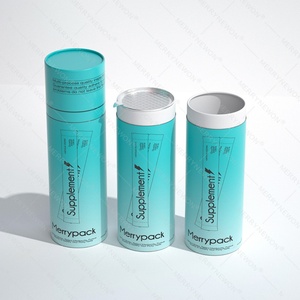 High-end Cylinder Rigid Cardboard Solid Beverage Tin Packaging Tube with Screw Cap and Stickers - Product Image 6