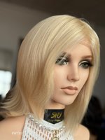 Perruques en cheveux humains SHY, entièrement nouées à la main, base mono, effet cuir chevelu naturel, remplacement capillaire, longueur courte pour femmes