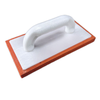 Truelle de maçonnerie en éponge à manche en plastique haute densité, couleur orange