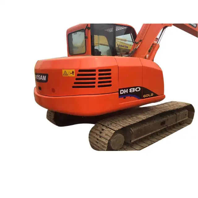 Gebruikte Mini 8 Ton Doo-San Dh80 Hydraulische Rupsgraafmachine Gebruikt Dh 80 Goud Model Digger Machines