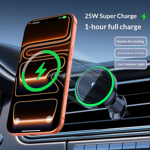 Caricabatterie Wireless per Auto Q2.2 con Raffreddamento Peltier, Ricarica Rapida, Luce RGB Cangiante, 25W per iPhone 17 16, per Pixel, per Samsung, Supporto Stand - Product Image 1