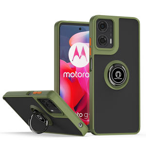 Mate esmerilado con funda de teléfono con soporte de anillo giratorio <span class=keywords><strong>360</strong></span> para fundas móviles Motorola MOTO G24 - Product Image 6