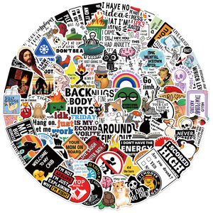 Commercio all'ingrosso adesivo 100 PVC scherzo <span class=keywords><strong>Meme</strong></span> impermeabile Cross-Border DIY adesivi decorativi per la chitarra Notebook bagaglio - Product Image 2